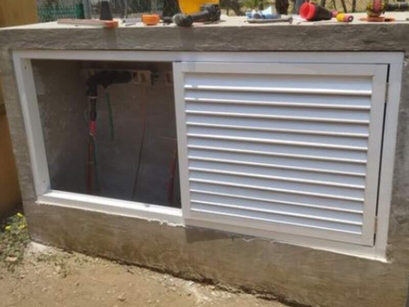 Puerta de aluminio louver en Oaxaca