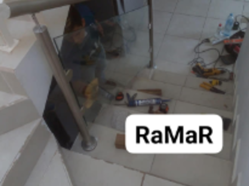Barandal de vidrio templado Madera