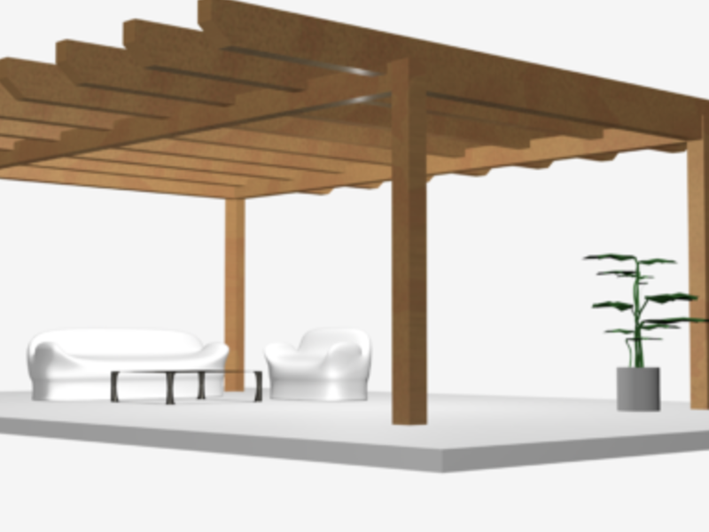 Pérgola de madera Azcapotzalco