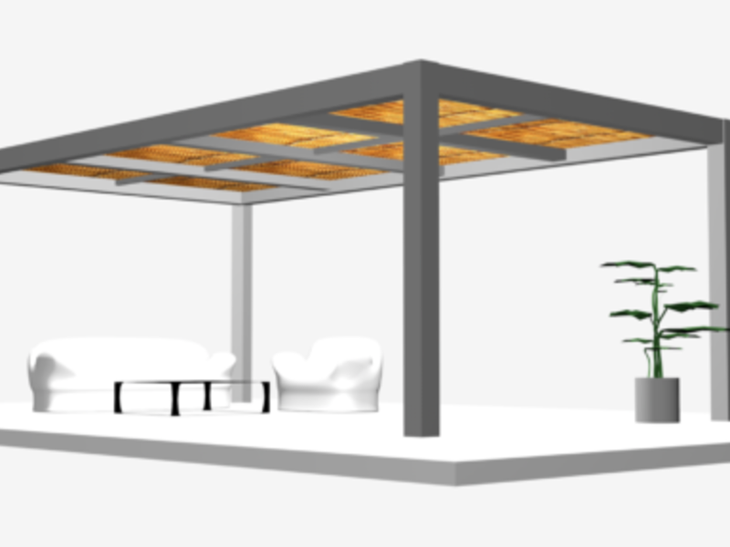Pérgola de bambú Azcapotzaco 