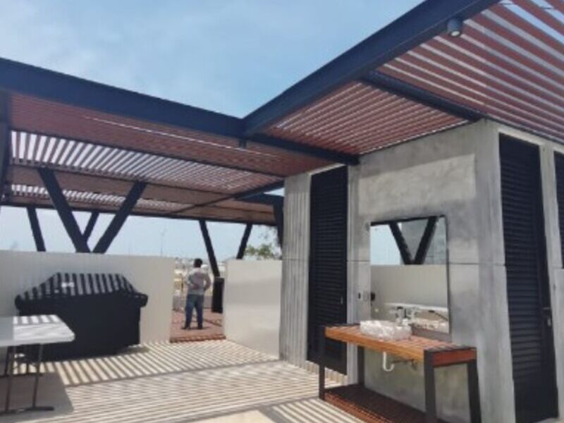 Pergola de acero 2 en Merida