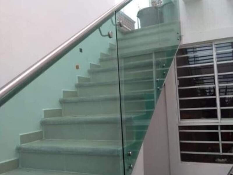Barandales vidrio templado Veracruz COMERCIAL 