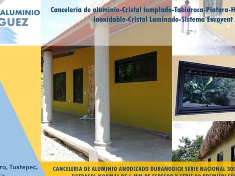 Cancelería de aluminio anodizado en Oaxaca