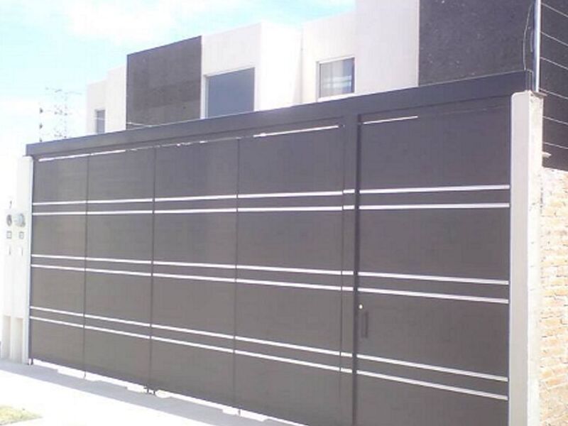 Portón de duela en aluminio Mexico