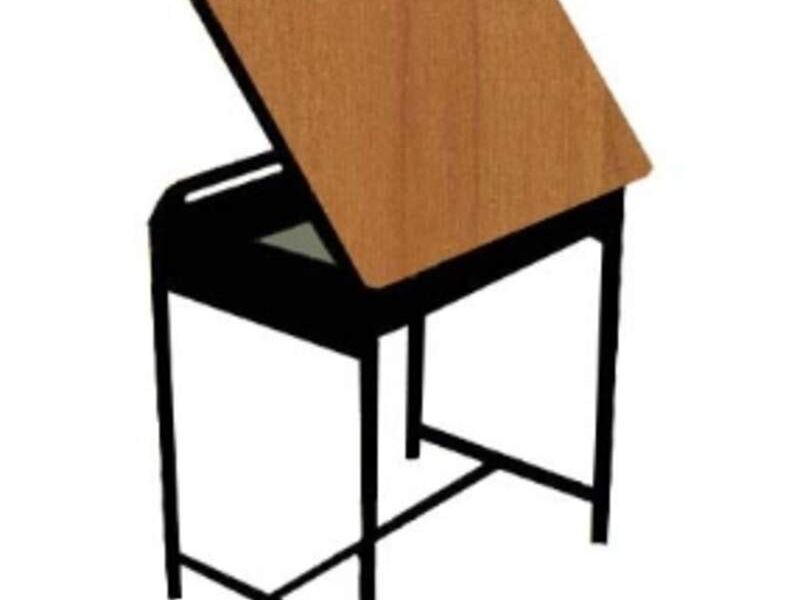 MESA ESCOLAR CON CAJON Y CUBIERTA ABATIBLE