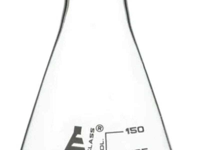 Erlenmeyer de vidrio