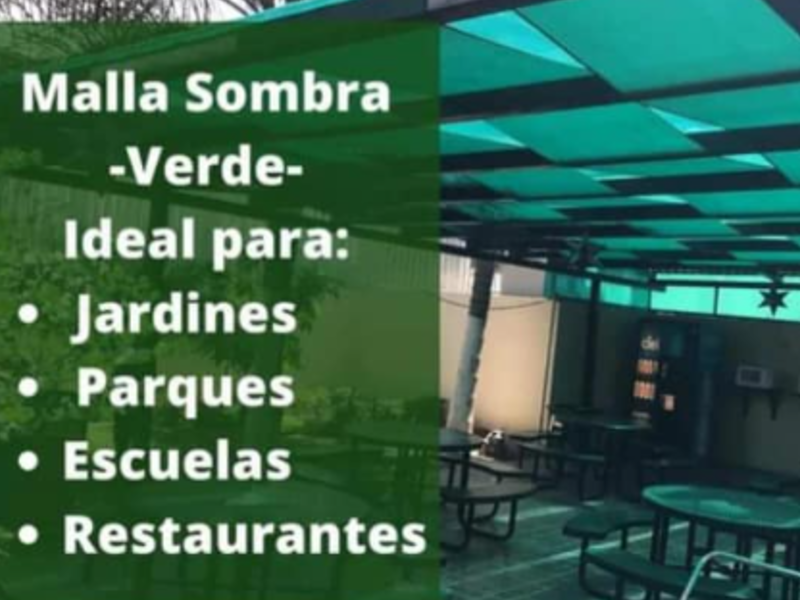 Malla sombra verde CDMX