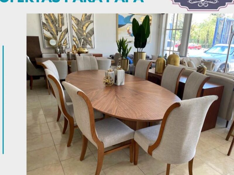 Mesa de Comedor Elipse con sillas Charlotte