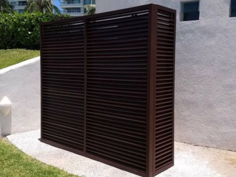 MAMPARA DE ALUMINIO TIPO MADERA EN ACAPULCO