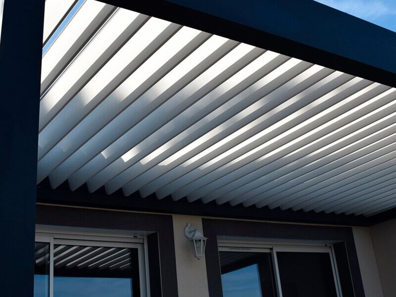 Pérgola color blanco Mérida 