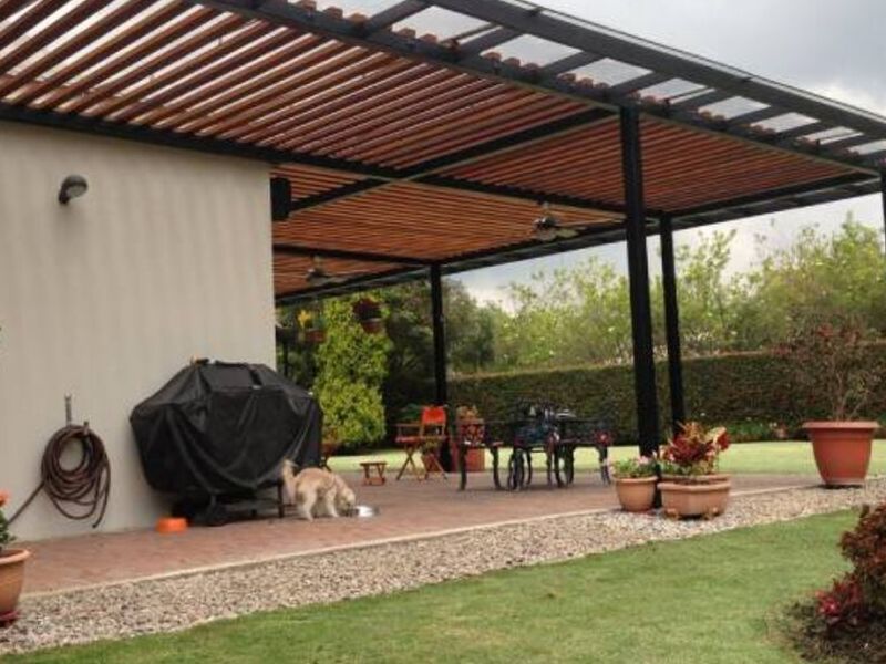 Pérgola estructura metálica en Tizayuca