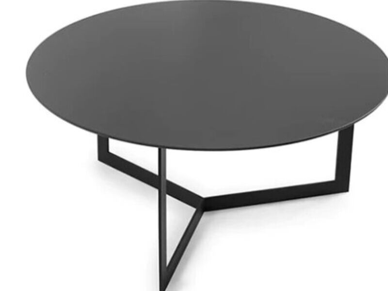 Mesa de centro redonda negra Querétaro