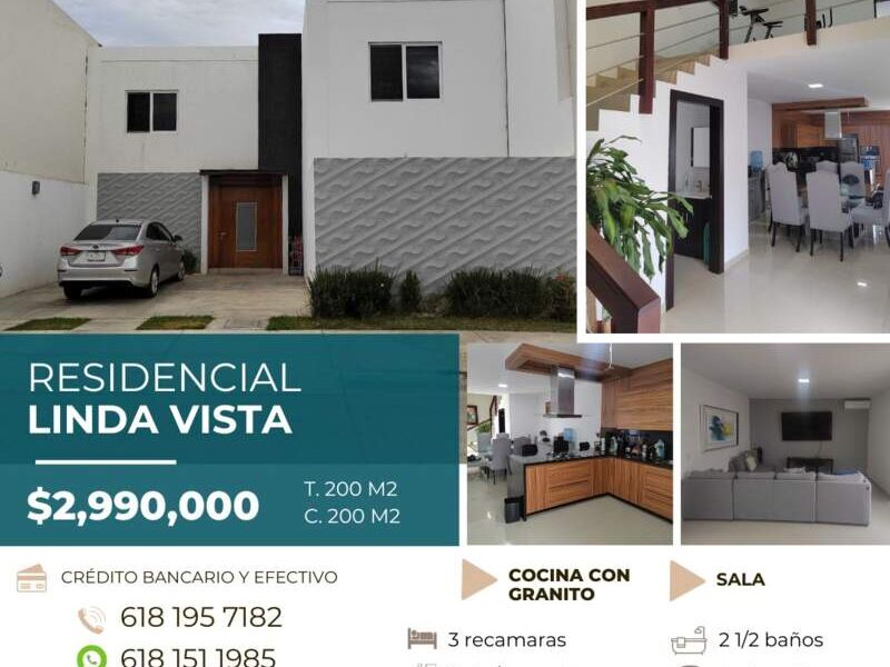 VENTA RESIDENCIAL LINDA VISTA
