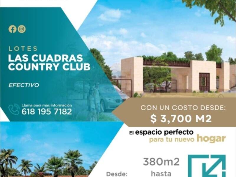VENTA LOTE CUADRAS CONTRY CLUB