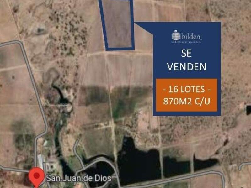 Venta Terrreno San Juan de Dios Durango