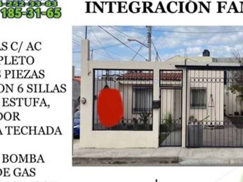 RENTA CASA FRACC INTEGRACION FAMILIAR