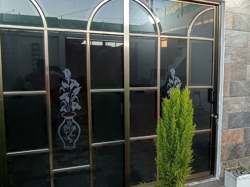 Puerta en aluminio y vidrio templado Zumpango