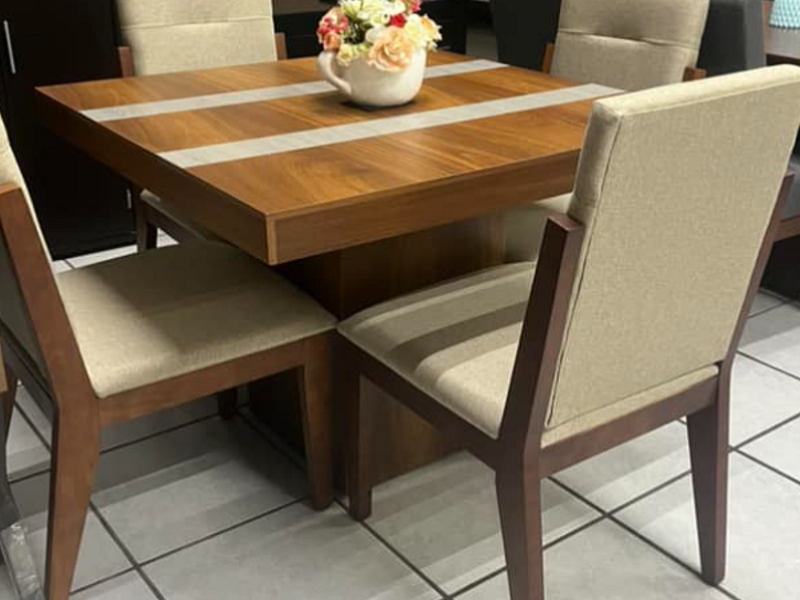 Comedor beige de 4 asientos Nayarit