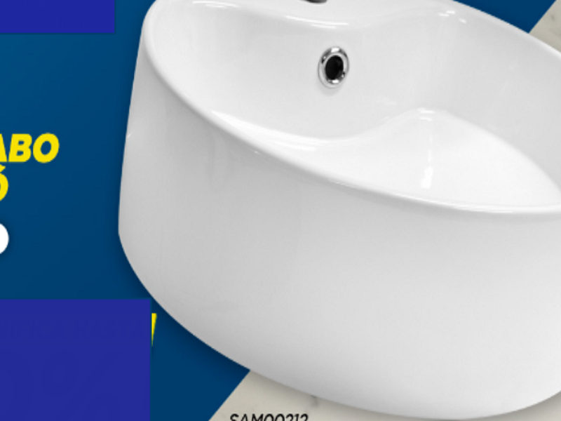 Lavabo circular color blanco Tabasco