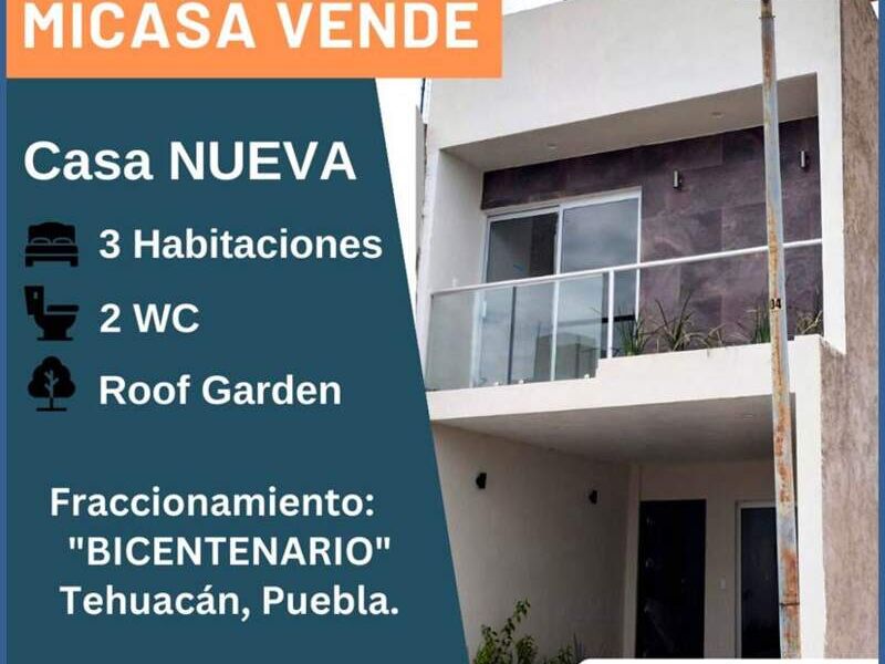 Venta casa fracc. Bicentenario Tehuacán Puebla