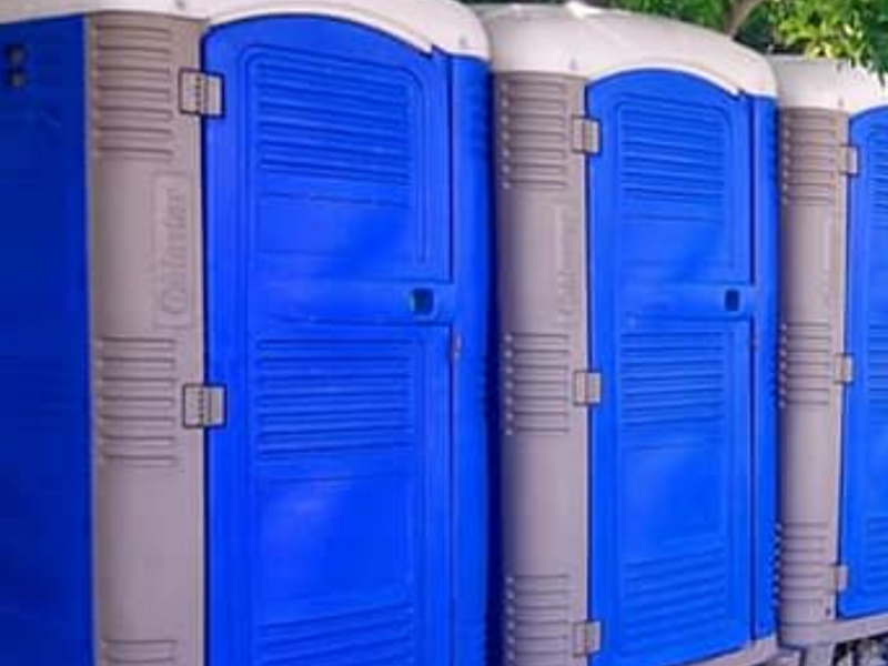 Baño portátil azul con rosa Oaxaca de Juarez