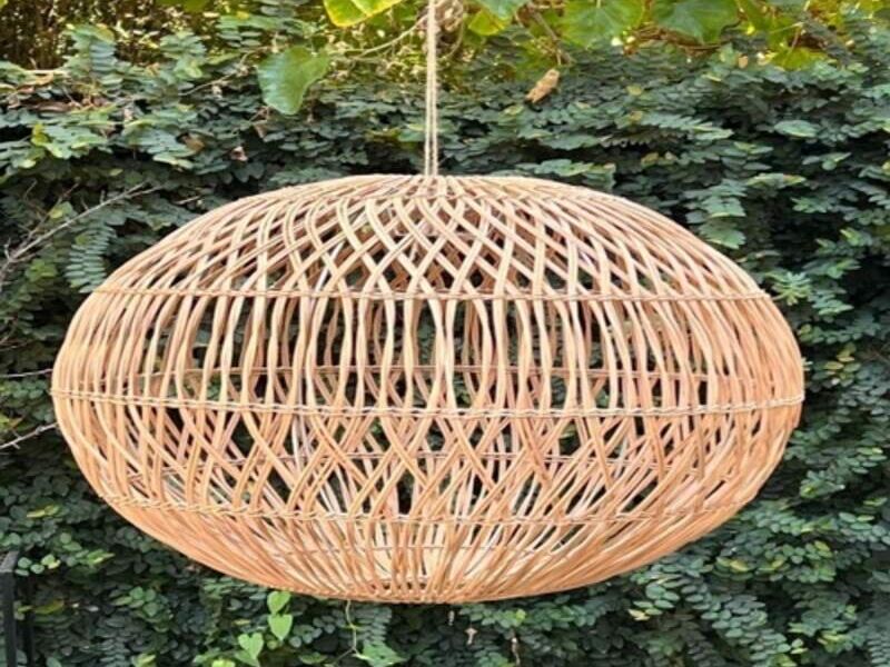 Lampara Globo rattan Mexico