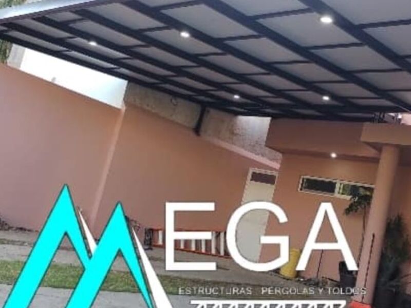 Pérgola de aluminio 01 en Durango