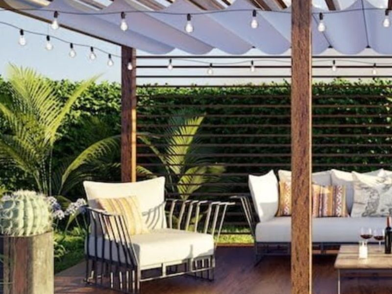 Pérgola de Madera Natural en Durango