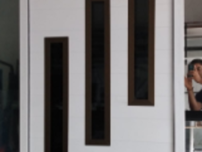 Puerta de aluminio blanco Chiapas 