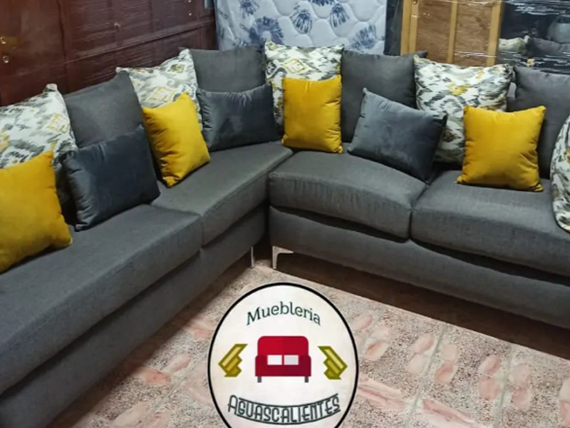 Muebles esquinero gris y amarillo Fresnillo