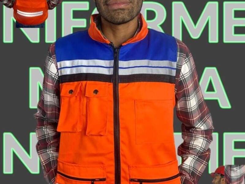 Chaleco industrial ejecutivo naranja en CDMX