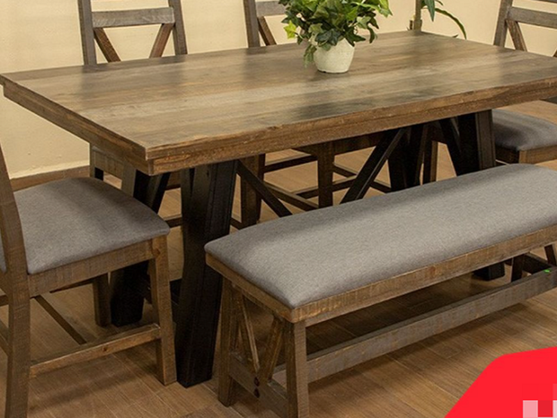 Juego de comedor 5 asientos café Apizaco