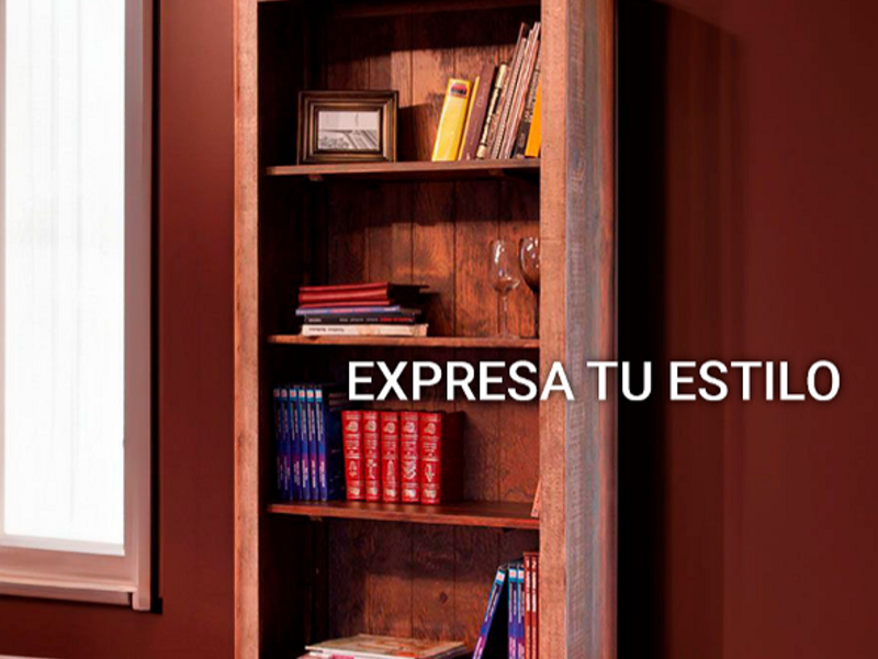 Estante en madera oscura Apizaco