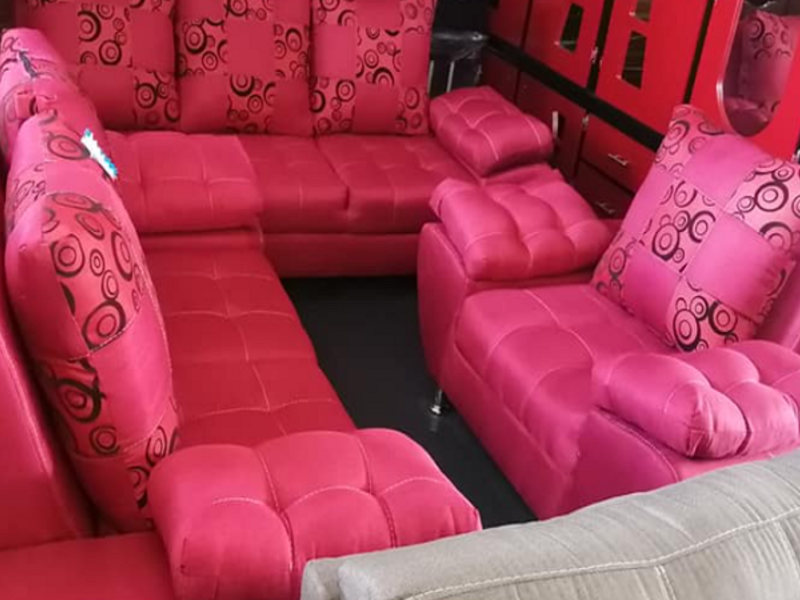 Juego de muebles color rosado Chiautempan