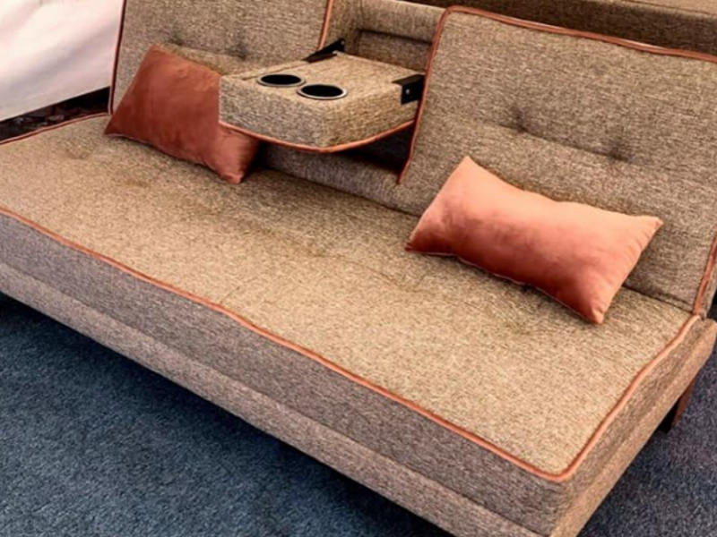 Sofa cama color café Puebla