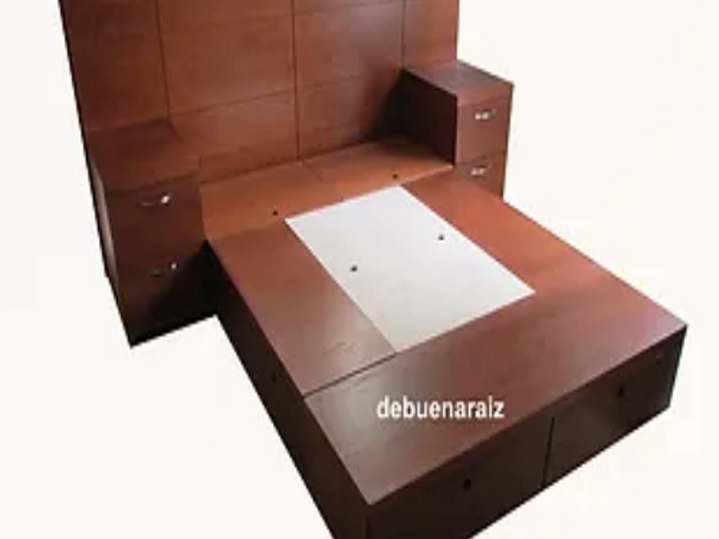 Base de cama con cabecera y pieza