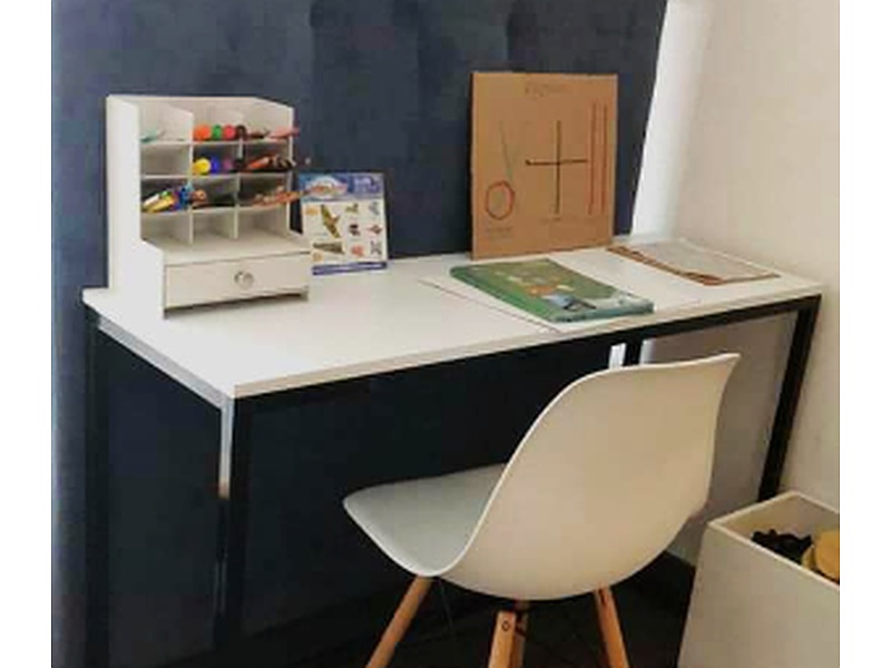Escritorio de madera en color blanco México RZ MUEBLES EN TU ESPACIO