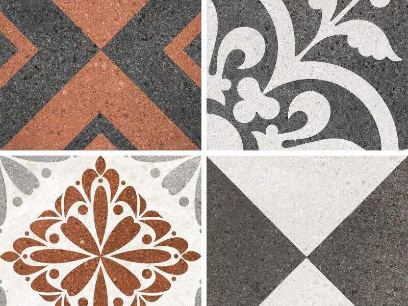 Ceramica piso aries color gris y cafe