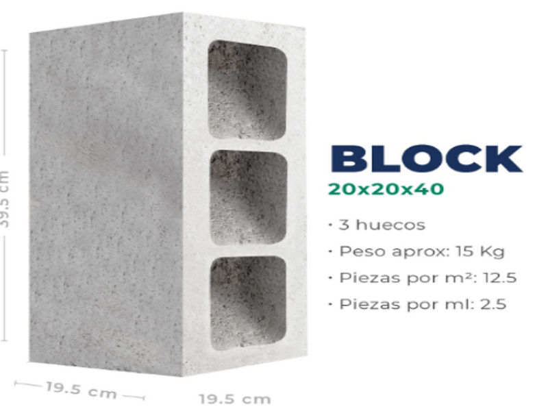 Block 20x20x40 Yucatán