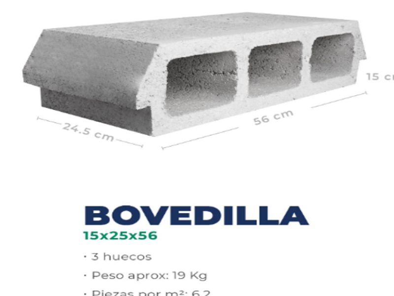 Bovedilla 15x25x56 Yucatán