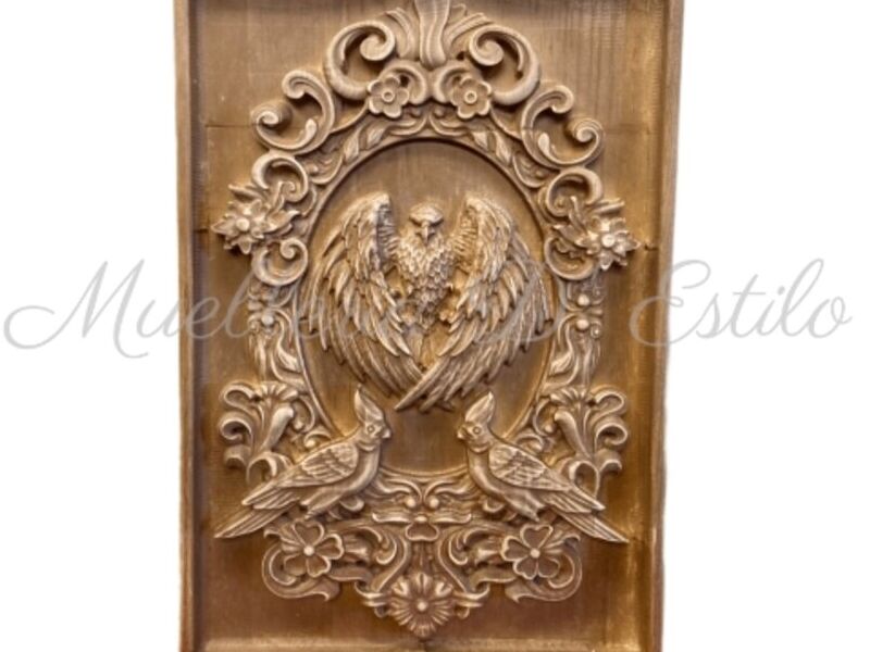 CUADRO ÁGUILA EN MADERA