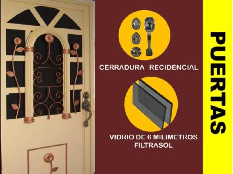 Puerta de aluminio en Coyutla