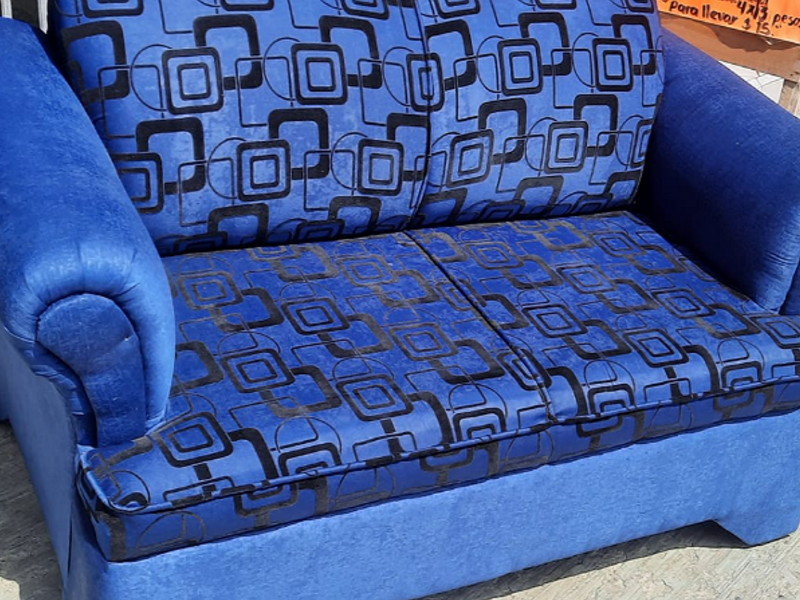 Sofa de 2 plazas color azul Veracruz
