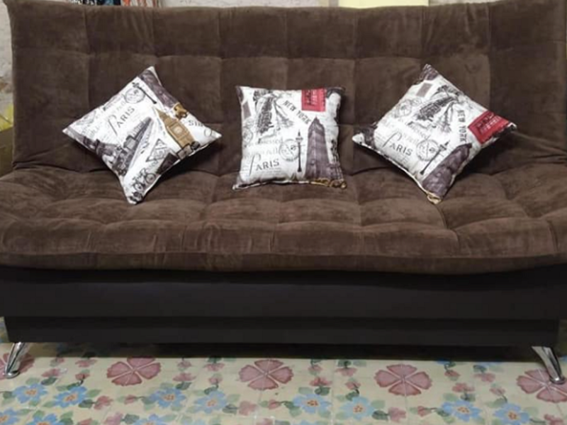 Sofa cama color café Tlapa Comonfort
