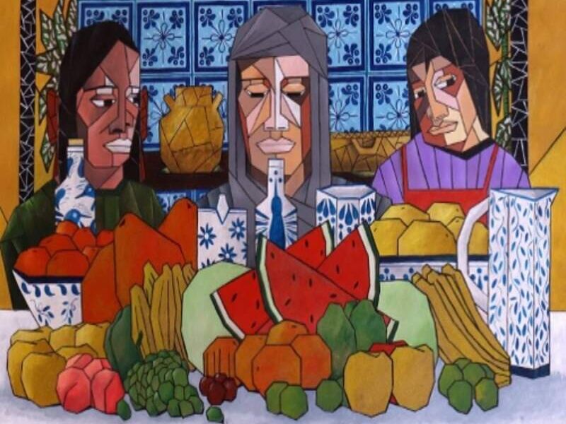 PINTURA BODEGÓN EN LA COCINA MEXICO