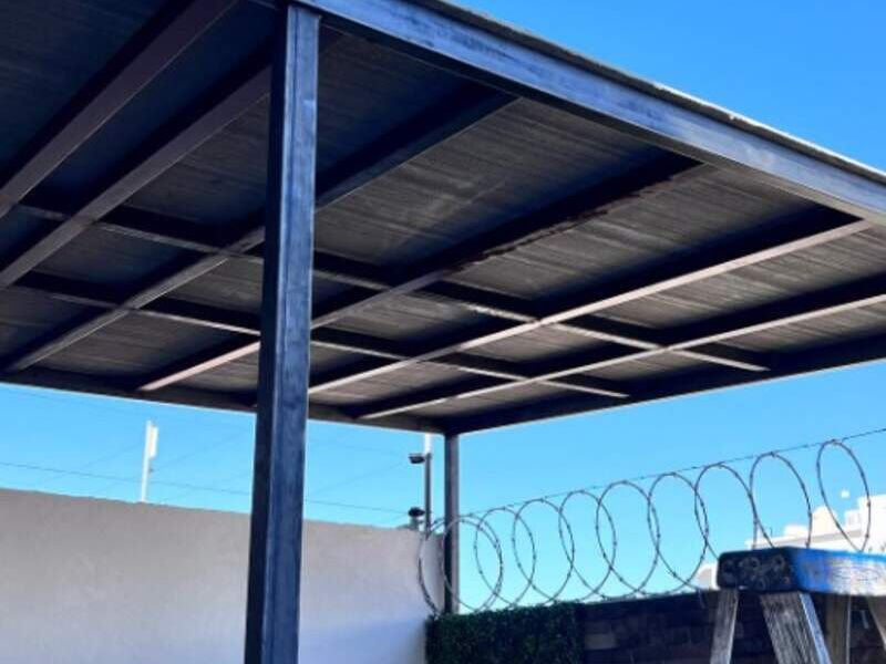 Pérgola de Madera con Techo en Chihuahua