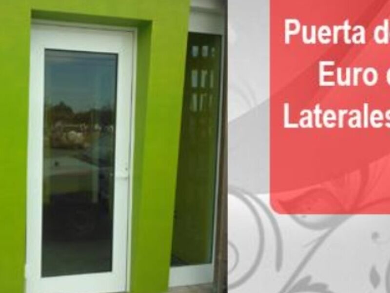 Puerta euro batiente  fijos laterales  MEXICO 