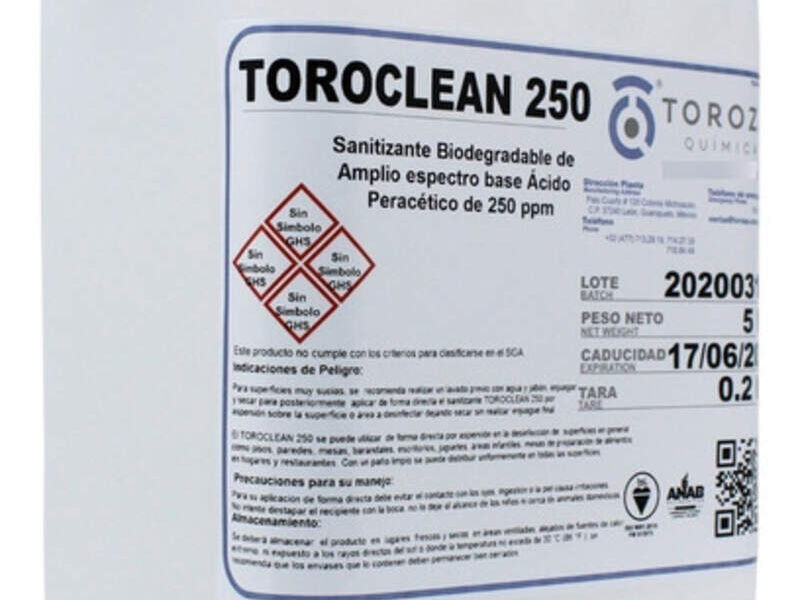 Sanitizante Biodegradable de Amplio Espectro