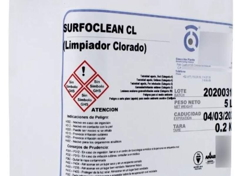 Desengrasante Clorado con Certificación NSF