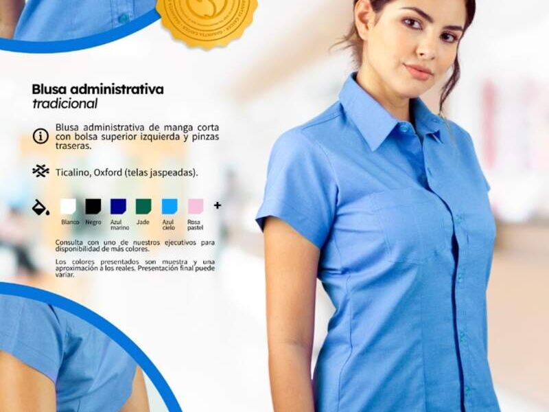 Blusa Administrativa Tradicional en Mérida